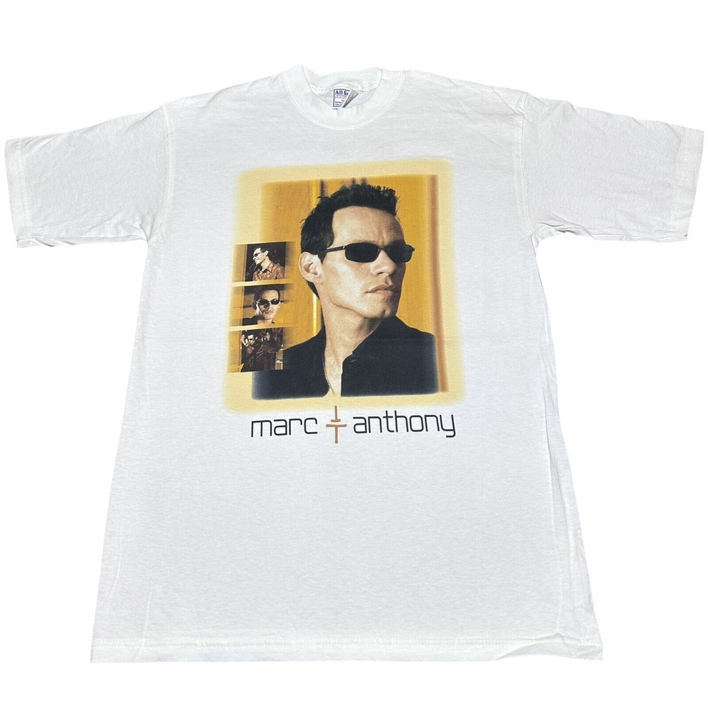Vintage Y2K Marc Anthony 2002 Concert Tour T-Shirt‎ Size Medium Latin Pop Salsa